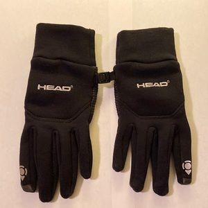 HEAD gloves touchscreen size XS. Black. Running gloves.